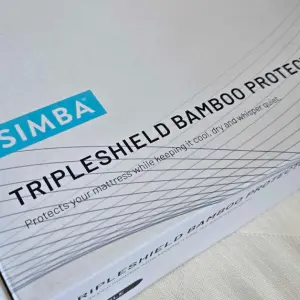 The box of the Simba TripleShield Bamboo Mattress Protector