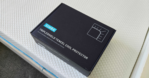 The box of the Simba TripleShield Tencel Cool Mattress Protector