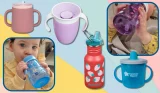 Best sippy cups hero image featuring real testing images