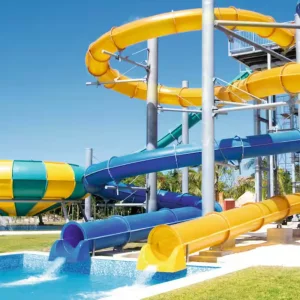 Water slides at the Grand Sirenis Punta Cana Resort & Aquagames in Punta Cana