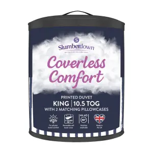 Slumberdown 10.5 Tog Coverless Comfort Printed Grey Stripe Duvet