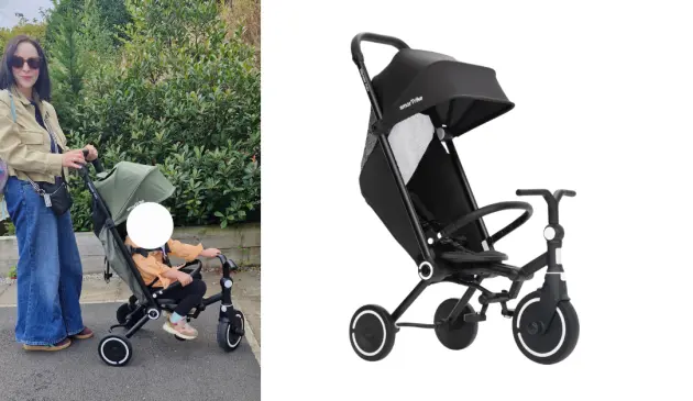 Woman pushing child in SmarTrike Wonder Max