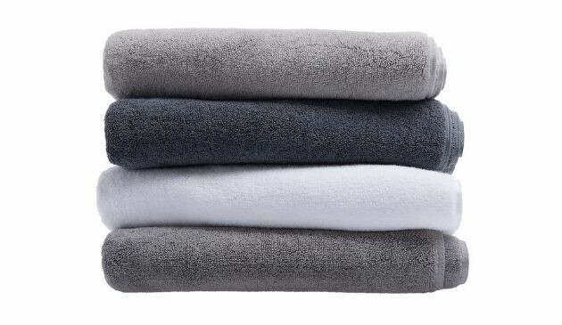 pile of grey soak and sleep towels