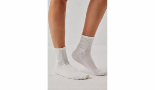 Solid Shortie Crew Socks