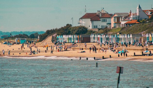 A beach scene in Southwold Suffolk