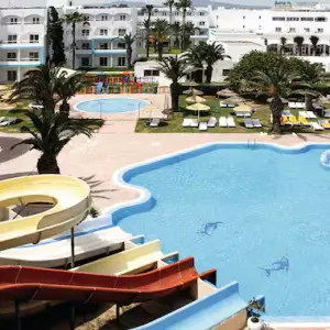 A view of the pool at AQI Venus Beach, Tunisia