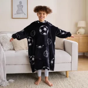 Dunelm Football Kids' Oversized Blanket Hoodie