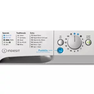 INDESIT Innex Steam Push&Go BDE 96436 SV UK 9 kg Washer Dryer