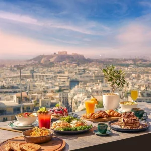 View of the Athens skyline at St George Lycabettus Lifestyle Hotel