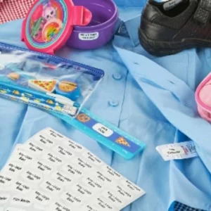 school uniform and stikins name labels
