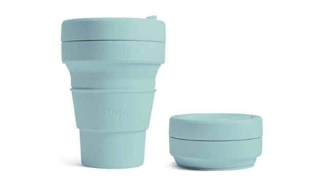 Stojo collapsible reusable coffee cup