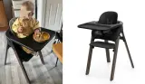 Baby sitting in Stokke Steps Highchair