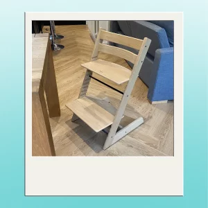 Stokke tripp trapp highchair in testing, image of chair as a standalone