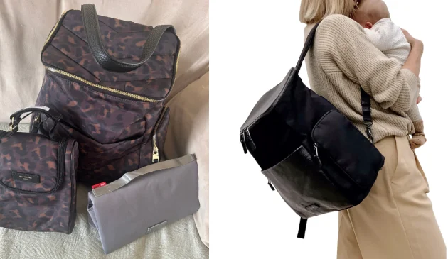 Mum using Storksak Alyssa changing bag