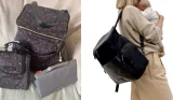 Mum using Storksak Alyssa changing bag