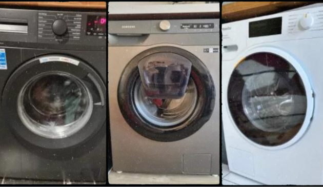 Collage of three washing machines