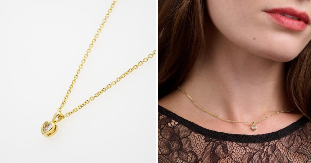 Ted Baker Harlow Mini Crystal Heart Pendant Necklace