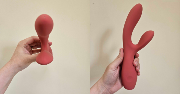 A side by side view of Smile Makers' The Artist dual motor vibrator