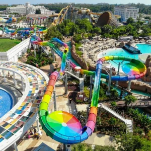 Waterslides at The Land Of Legends Kingdom Hotel in Antalya