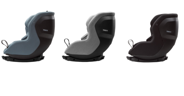 Thule Elm toddler car seat colours, blue, grey and black