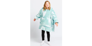 Green Tie-Dye Kids Oodie