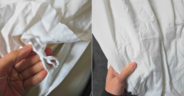 The Tielle Smooth and Silky bedding up close