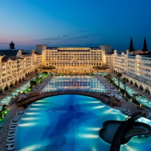 Aerial view of Titanic Mardan Palace in Antalya