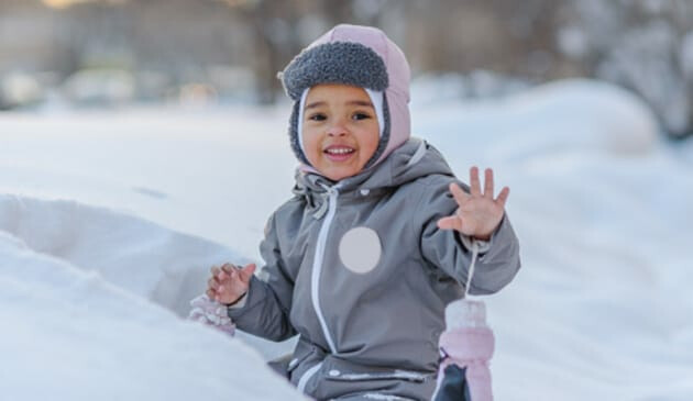 Toddler in the snow
