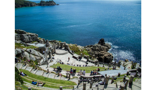 an open air theatre built into the side of a cliff