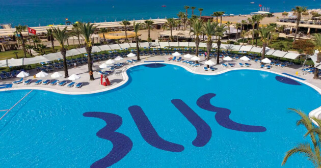 An aerial view of the TUI Blue Palm Garden hotel in Antalya, Turkey