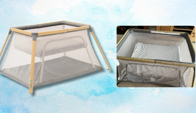 Tutti Bambini GoZee Go Travel cot hero image featuring stock image and review image