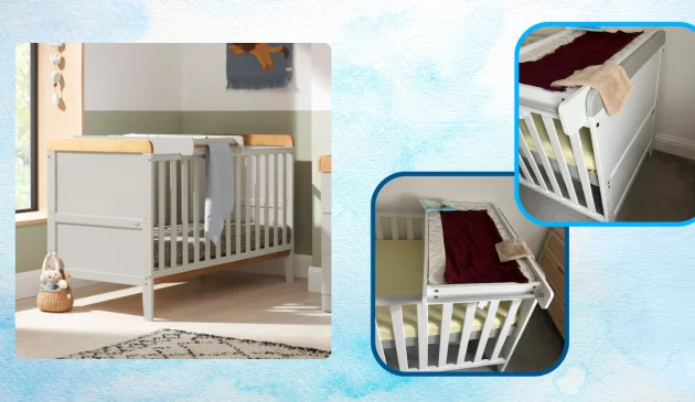 Tutti Bambini Rio Cot bed stock image and two review testing images