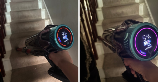 Vacuuming stairs with Ultenic U18