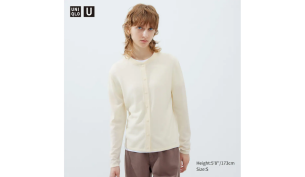 Merino brand crew neck cardigan