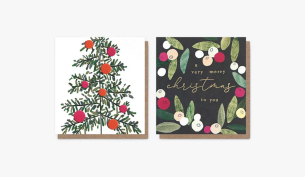 Tree & Mistletoe Charity Christmas Cards