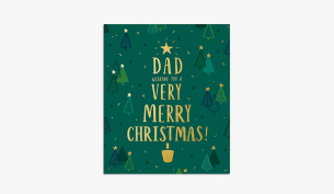 Dad Christmas Trees Christmas Card