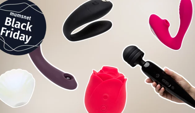 A collage of Lovehoney toys with a Mumsnet Black Friday badge on top