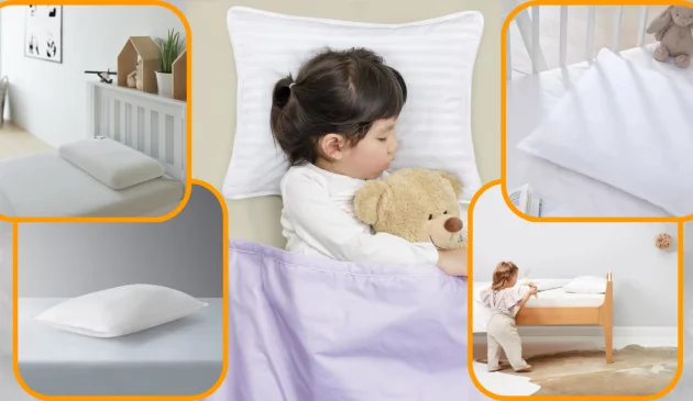 best toddler pillow main image including pillows from The Little Green Sheep, Silentnight, M&S, Panda London and Utopia Bedding