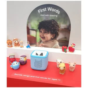 Toniebox 2 real image on display at The Great Christmas Press Show 2025 showing nursery tonies