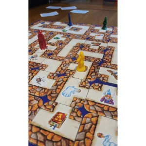Labyrinth board game close up real image of game play