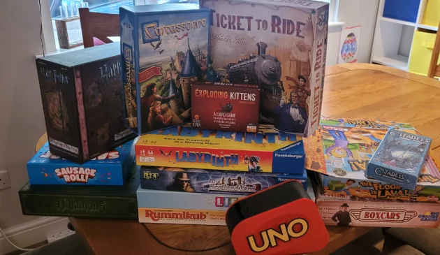 best board games hero image featuring game selection