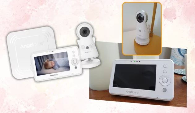 Angelcare AC25-1 baby monitor review main image showing monitor in testing