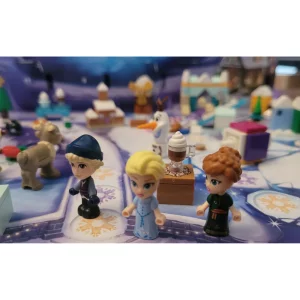 Disney Frozen LEGO advent calendar in testing close up of mini figures