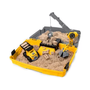 Kinetic Sand Construction Site Folding Sand Box showing open box