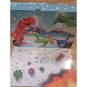 BRIO advent calendar in testing with play mat folded down, doors before opening