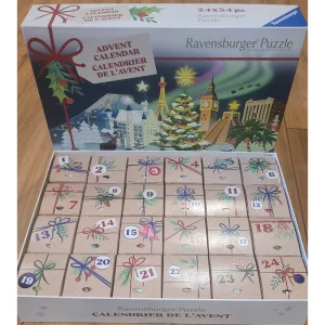 Ravensburger puzzle advent calendar in testing before opening