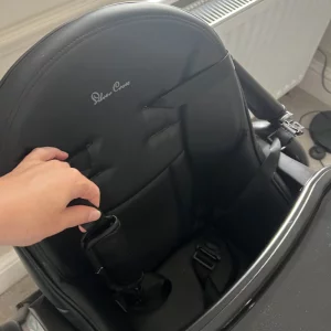 Silver Cross Gourmet Highchair in testing - close up of main chair seat