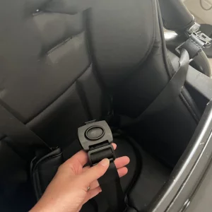 Silver Cross Gourmet Highchair in testing, close up of harness