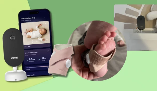 Owlet Dream Duo review hero image featuring the product in testing