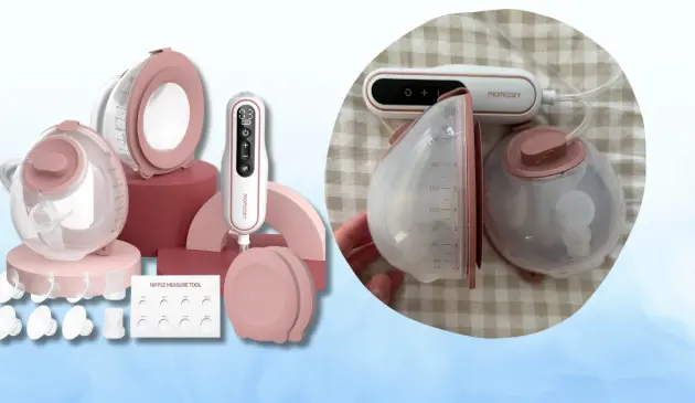 momcozy v2 pro breast pump review image showing pump in testing